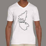 Karnataka is My Home Men's indian v neck T-shirts online