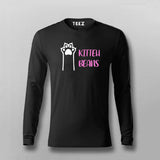 KITTEN BEANS Cat Lover Full Sleeve T-shirt For Men Online Teez