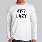 Kaafi Lazy Funny Hindi T-Shirt For Men