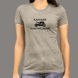 Kashmir To Kanyakumari Road Trip Women's Bike T-Shirt
