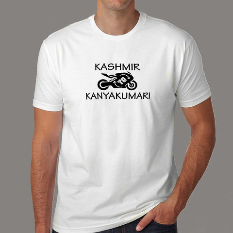 Kashmir To Kanyakumari Road Trip Men's Bike T-Shirt Online India