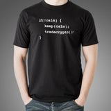 Keep Calm And Trade Crypto Coins Programming Coding T-Shirt For Men India
