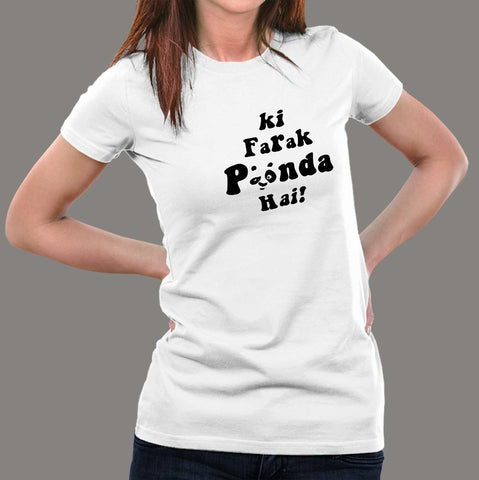 Ki Farak Panda Hai Women's T-Shirt online india