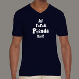 Ki Farak Panda Hai Men's V Neck T-Shirt india