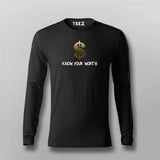 Know Your Worth Motivational Full Sleeve T-shirt For Men Online Teez