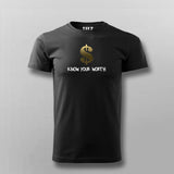 Know Your Worth Motivational T-shirt For Men Online Teez