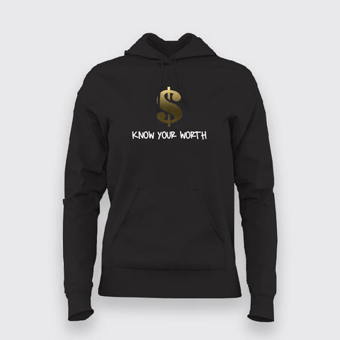 Know Your Worth Motivational Hoodies For Women Online India