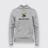 Know Your Worth Motivational Hoodies For Women
