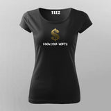 Know Your Worth Motivational T-Shirt For Women Online Teez