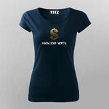 Know Your Worth Motivational T-Shirt For Women