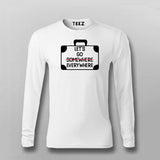 LET'S GO EVERYWHERE Travelling Full Sleeve T-shirt For Men Online Teez
