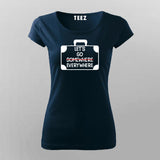 LET'S GO EVERYWHERE Travelling T-Shirt For Women
