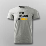 Life Is Like A Box Of Mithai Funny T-shirt For Men Online India