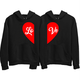 Love Heart Couple Hoodies
