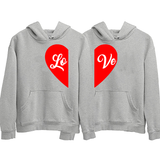 Love Heart Couple Hoodies