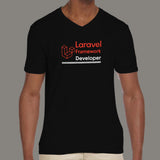 PHP Laravel Framework Developer Profession V Neck T-Shirt India