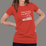 Lazy Cat - I Will Do Nothing Today Women’s T-Shirt india