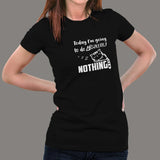 Lazy Cat - I Will Do Nothing Today Women’s T-Shirt online india