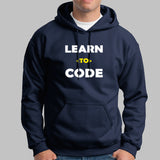 Learn To Code Funny Programming Code Hoodies For Men