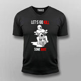 Let's Go Kill Some Bugs Motorcycle V Neck T-Shirt For Men Online 