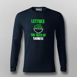 Lettuce The Taste Of Sadness Funny Vegetarian T-Shirt For Men