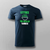 Lettuce The Taste Of Sadness Funny Vegetarian T-Shirt For Men