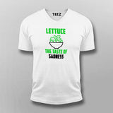 Lettuce The Taste Of Sadness Funny Vegetarian T-Shirt For Men