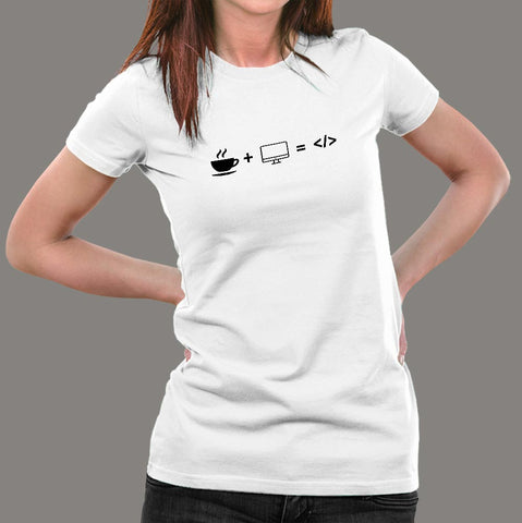 Life of A Coder Funny Programmer T-Shirt For Women Online India