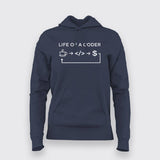 Life Of Coder Coding Hoodies For Women Online India