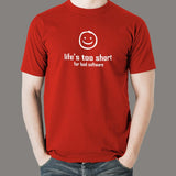 Life's Too Short Funny Programmer T-Shirt For Men India