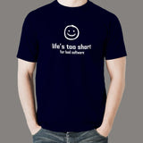 Life's Too Short Funny Programmer T-Shirt For Men