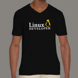 Linux Developer Men’s Profession V Neck T-Shirt India