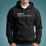 Linux For IQ's Greater Than 8 Hoodies Online India