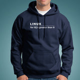 Linux For IQ's Greater Than 8 Men's Hoodies India