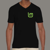 Linux Mint Men's V Neck T-Shirt India