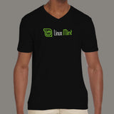 Linux Mint V Neck T-Shirt For Men Online India