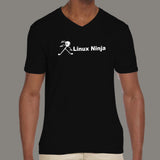 Linux Ninja V Neck T-Shirt Online India