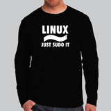 Linux Just Sudo It Programmer Full Sleeve T-Shirt For Men Online India