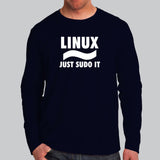 Linux Just Sudo It Programmer Full Sleeve T-Shirt For Men India