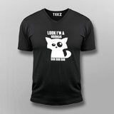 Look I'm a Hooman Dur Dur Dur Funny Cat T-Shirt For Men