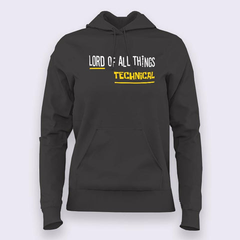 Lord of All Things Technical Funny Programming Profession Women's Hoodies Online India