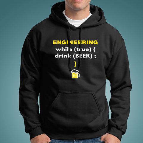 Funny Engineer Love Beer Drink Booze Code Programming Hoodies For Men Online India