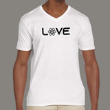 React JS love V-Neck T-Shirt For Men Online India