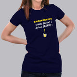 Funny Engineer Love Beer Drink Booze Code Programming T-shirt For Women