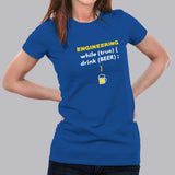 Funny Engineer Love Beer Drink Booze Code Programming T-shirt For Women India