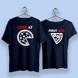 Love At First Bite Pizza Couple T Shirts India