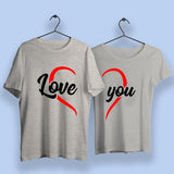 Love You Heart Couple T-Shirts