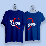 Love You Heart Couple T-Shirts Online India