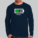 Low Battery Waiting For Energy Funny Men’s T-Shirt