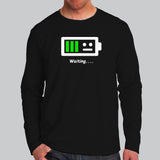 Low Battery Waiting For Energy Funny Men’s T-Shirt